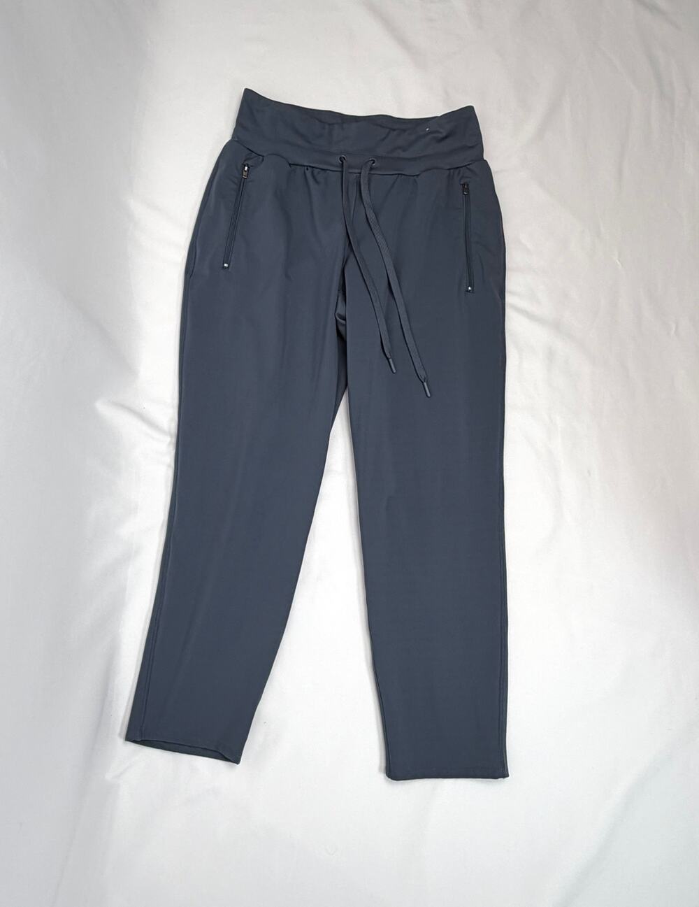 Maurices Womens Medium Regular Blue Gray Stretch Jogger Pants Zip Pockets